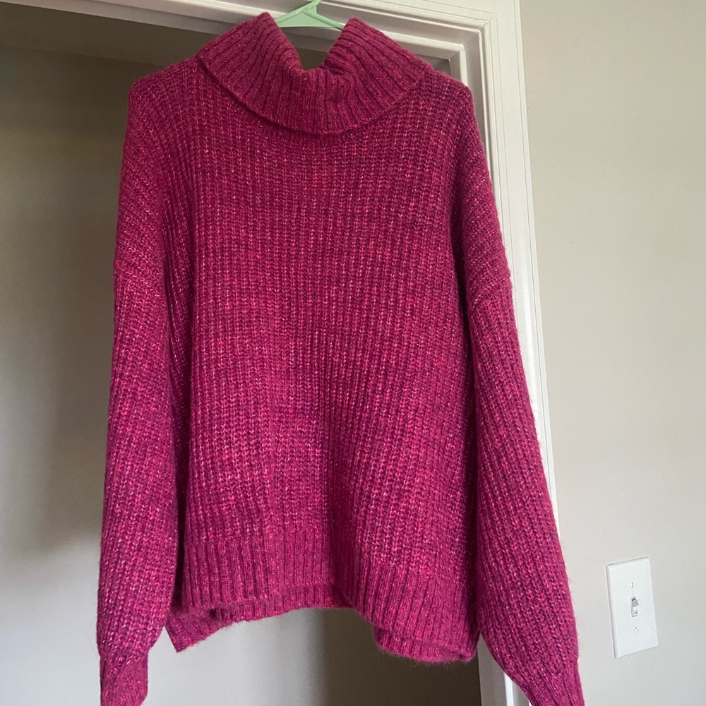 Pink Turtleneck Sweater